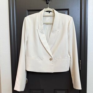 AMANDA + CHELSEA Elegant White Women's Blazer L
